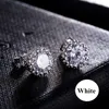 18k branco banhado a ouro designer de luxo grande diamante moda pregos para mulheres