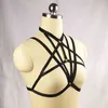 Harajuku Punk Czarny pas 90. Rave Wear Tops Bondage Bielizna damska Gothic Body Wiązka Fetysz Burlesque Gorset Cage Bra