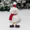 Juldekorationer Santa Claus Snowman Dock Plysch Angel Girl Pendant Julgran Ornaments lla10286