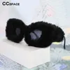 Sunglasses 54148 Trendy Cat Eye Women Punk Soft Fur Velvet Sun Glasses Ladies UV400 Shades Handmade Eyewear Gafas De Sol300c