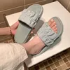 Chinelos sandálias planas mulheres verão sapatos pvc plissado slides senhoras casa de banho casa casa de banho interior fêmea flip flops