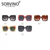 Designer Retro Square Sunglasses Women 2021 High Quality GLITTER Rainbow Color Stripe Hipster Summer Sun Glasses Shades SP126