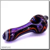 4 "Heady Glass Pipes 라이트 스트립 DAB 파이프의 플래시 고품질 손에 담배를 피우기위한 담배.