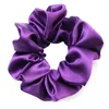 Satin Silk Solid Color Hair Ties Scrunchies Elastic Bands Women Luxury Soft Accessories Ponytail Holder Rope8972201