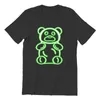 T-shirts pour hommes Neon Green Gummy Bear T-shirts noirs personnalisés T-shirt