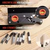 Professional Hand Tool Sets 1/9pcs Chamfer Plane(Extra 6 Cutter Heads)-Woodworking Edge Corner Flattening With Auxiliary Locator,Hand Chamfe