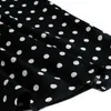 Moda Polka Dot Kızlar Uzun Etek Çiçek Siyah Zarif Maxi Ofis Fermuar Etekler Ile Astar Artı Boyutu M30241 210629