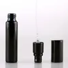 10 ml metal kaplama sprey şişesi boş parfüm şişesi atomizer slivery glod siyah cam parfüm şişeleri kozmetik konteyner