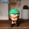 One Piece Janpanese Anime Toy Figure Monkey Luffy Sabo Zoro Ace Nami Q Versione Doll Car Decorazione torta Collezione regalo per bambini