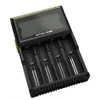 Nitecore D4 Digicharger LCD Display Battery Charger Universal Charger Retail Package med laddningskabel A092375202