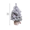 Artificial Christmas Tree Pine Snow Home Desktop Decoration New Year Gift Big Nordic Flocking Shopping Mall Festival Decor Y1126
