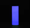 Sublimation DIY Water Bottle STRAIGHT Tumblers 20oz Glow In The Dark Tumbler With Luminous Paint Luminescent Magic Skinny Cup