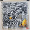 90cm Ny lyx 100% Twill Silk Scarf Kvinnor Mode Kerchief Bandana Moskva Snö Natt Skriv ut Shawl Hijab Headband Hand Rolling Q0828