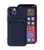 Kaart Slot Telefoon Gevallen TPU Soft Back Cover Credit Card Pocket Protector voor iPhone 13 13Pro max 12 12PRO 11 11PRO XR XR XS 7 7PLUS 8 8PLUS