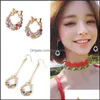 Charme Boucles D'oreilles Bijoux Sexemara Créateur De Mode Colorf Strass Imitation Perle Papillon Arc Stud Pour Femmes Brincos Drop Delivery 2021 H