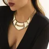 Vintage Statement 2022 Maxi Metal Pendant Choker Necklace for Women African Gypsy Gold Color Chain Punk Jewelry Gifts