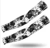 Manchon de bras de cyclisme d'été Évacuation de l'humidité Compression Gym Fitness Sports Manchon de bras Basket-ball Digital Camo Baseball Flamme Crâne Crème solaire Couverture de main