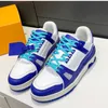 2022 Mens Casual Flat Trainer Sneaker Luxury Designer Andningsbar Vit Tennis Sport Sko Lace Up Multi Färgad för höst Vinter Mkjj0001