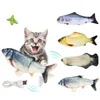 الحيوانات الأليفة لينة أفخم الأسماك الكهربائية شكل القط لدغة مقاومة لعبة هدية التفاعلية الأسماك catnip لعب محاكاة لعبة الأسماك W-00714