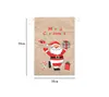 サンタクロース袋リネン巾着ポケットクリスマスイブアップルバッグクリエイティブスッククリスマスパーティーデコレーション38x50cm