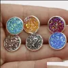 Ohrstecker Schmuck 30 Farben 12mm Runde Druzy Stein Natürliche Drusy Silber Überzogen Für Frauen Damen Mode Geschenk Drop Lieferung 2021 DHDJW