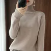 2021 frauen Rollkragen Kaschmir Pullover Herbst Winter Sloid Farbe Gestrickte Jumper Weibliche Casual Grundlegende Bodenbildung Pullover Pullover