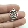 100pcs pentagram Alloy Charms Pendant Retro Jewelry Making DIY Keychain Ancient Silver Bronze Pendant For Bracelet Earrings 20x1269v