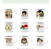 Fast 12oz 350ml Sublimation enamel mug cup tumbler with handle heat transfer sublimated coffee mugs sublimation blanks drinking cups
