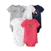 Nouveau 5 PCS/Lot body nouveau-né bébé garçon vêtements à manches courtes filles vêtements unisexe 0-24 M infantile été Costume 210309