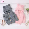 LZH 2021 herfst baby hooded breien jas voor baby kleding pasgeboren jas voor baby jongens meisje jas winter kinderen bovenkleding jas 210226