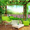 3d tapete frische traue blume stehen landschaft wallbläuche 3d fernseher hintergrund wand schöne landschaftswandlungen