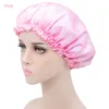 Сплошной цвет сатин эластичная ночная шляпа шансы женские девушки уход за волосами для волос Caps Caps Bonnet мода аксессуары