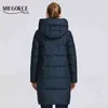 MIEGOFCE Collection d'hiver Veste chaude pour femme fabriquée avec de la vraie Bio Parka Femmes coupe-vent col montant manteau à capuche 211221