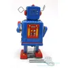 NB Latta retrò robot a carica può camminare a tamburo giocattolo a orologeria ornamento nostalgico per compleanno bambino regalo di Natale ragazzo raccogliere 9589776