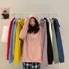 Sweat à capuche de mode Femmes Streetwear Pull Noir Top Femme Manches longues Coréen Street Style Drop Vêtements pour femmes 210625
