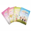 4 livres + stylo magique copie livre bureau fournitures scolaires essuyage gratuit enfants enfants écriture autocollant pratique anglais cahier pour la calligraphie