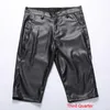 Marque été Thoshine hommes Shorts en cuir vêtements d'extérieur élastiques pantalons courts mode masculine PU Shorts en cuir C0222