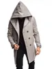 Hommes laine mélanges 2021 hiver manteau automne hommes longue Trench coton décontracté laine hommes pardessus manteaux et vestes S-3XL