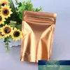 100 шт. / Лот Matte Gold Mylar Foil ANT UP Bag Self Seal Tear Select Notch Doypack Food Candy Чай закуска Упаковочные пакеты