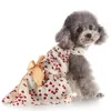 Chien vêtements mignon animal de compagnie printemps et été amour coeur impression jupe vêtements robes de mariée pour chiens Costume fournitures A1