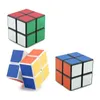 4PCSクラシックマジックキューブおもちゃセット2x2x2および3x3x3 4x4x4および5x5x5 PVCステッカーブロックパズルスピードキューブ