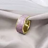 FLSCDYED Adjustable Vintage Dripping oil Enamel Gold Ring For Women Men Fashion Girl Punk Party Opening Rings Jewelry Gift G1125