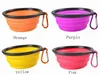 Collapsible Dog Bowl Water Bowls for Cats Dogs, Portable Pet Feeding Watering Dish for Walking Parking Traveling Camping Hiking with Carabiners 350ml Wholesale J05