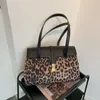 Bolsas de ombro Moda Luxo Designer Bolsa Leopard Imprimir PU Couro Grande Capacidade Mensageiro Bag para Mulheres 2021 SAC A Principal