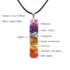 Reiki 7 Chakra Orgone Pendentif Collier Énergie Cristaux de guérison Chips Pierres Tumbled Résine Orgonite mélangée 210721