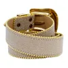 Western Fashion BB Rhinestone Belt Inlagda med Bling Rhinestones Kvinnor Mens Designer Bälten