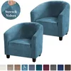 Elastische sretretch koffie fluwelen tub sofa fauteuil seat cover protector wasbare meubels stretch slipcover thuis stoel decoratie 211102