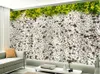 Oturma odası için 3D duvar resimleri çiçek parke taşı TV arka plan duvar kağıdı