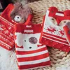 NEW4PAIRS / SET Cartoon Christmas Strumpor Vinter Kvinnor Sock Röd Strumpor Håll Varm för Flickor Boys Mjuk Bomull Sock Xmas Dekoration LLE10680