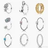 Novo 100% 925 Sterling Silver Anéis de Casamento Cúbico Diamantes de Zircônia para Pandora Estilo Gotas de Zircônio de Quatro Color Pode Ser Presente Original Senhoras Com Caixa Original